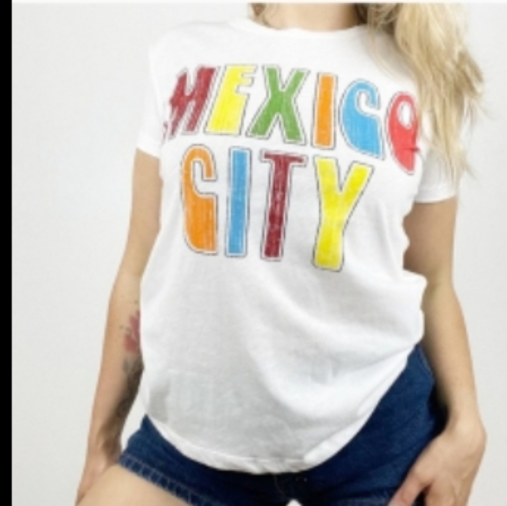Chaser 🌈 Mexico City Rainbow letters retro Vtg Insp tee Tshirt NWT sz S SMALL